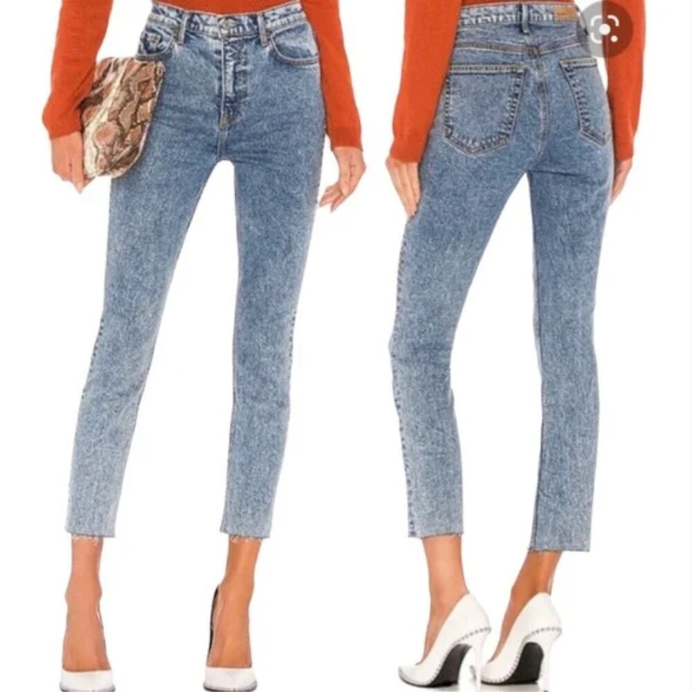 GRLFRND Reed Jeans in Easy Street Acid Stone Wash High Rise Slim Sz 26 {3L2}